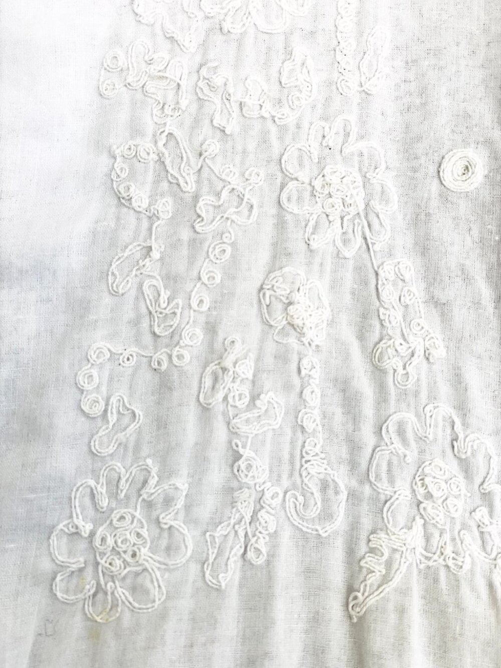 Rosey Tomato Small White Embroidered Crinkle Cotton Short Sleeve Boho Midi Dress - Picture 5 of 8